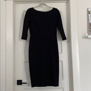 Black Boden boatneck knee length dress
